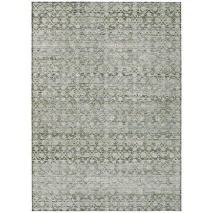 Irior Green Washable Indoor-Outdoor Rug