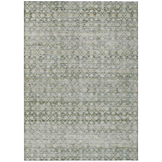 Irior Green Washable Indoor-Outdoor Rug
