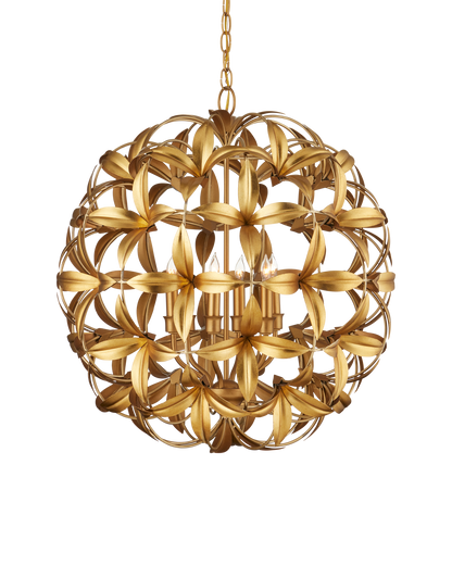 Helenium Orb Iron Gold Chandelier