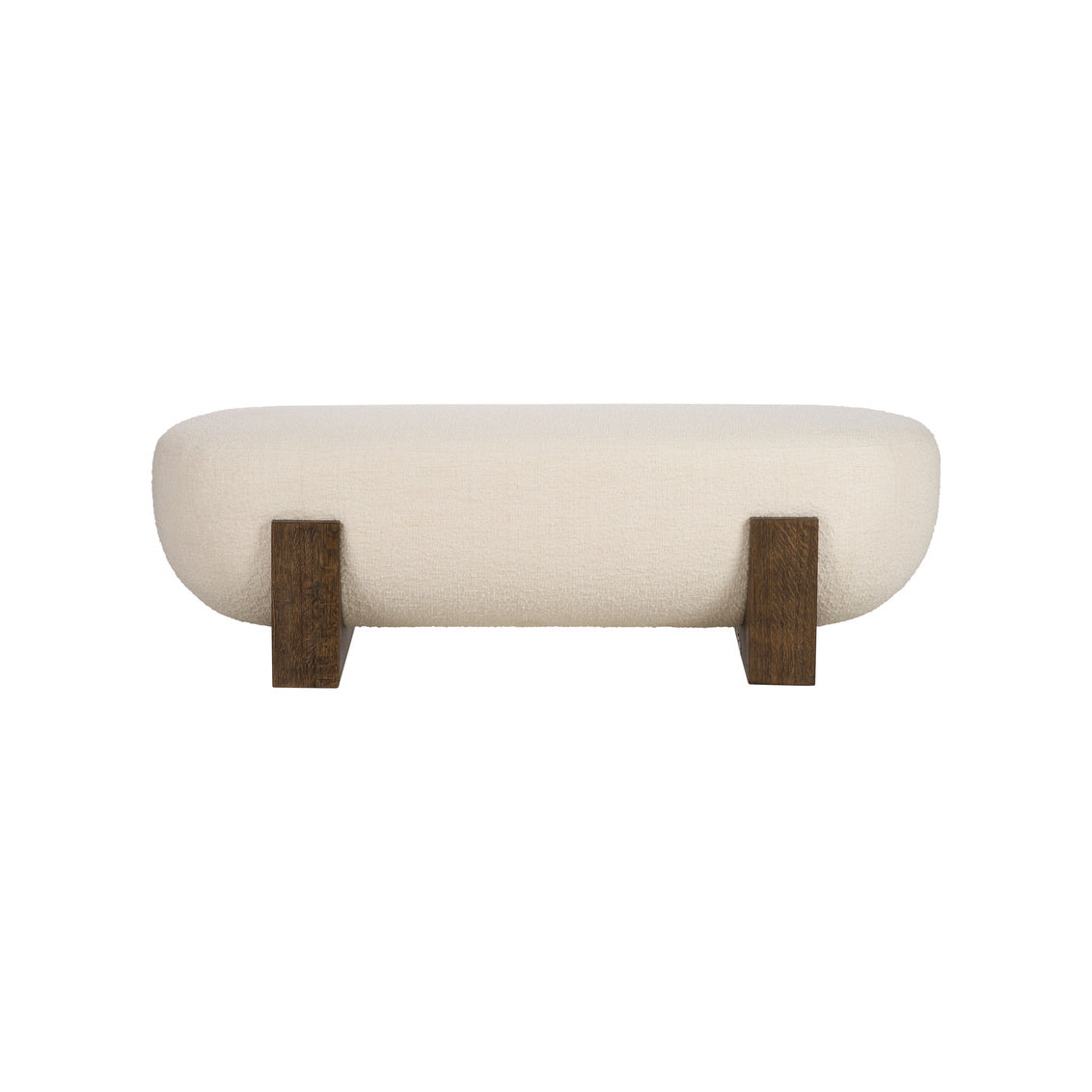 Archer White Boucle Bedroom Bench