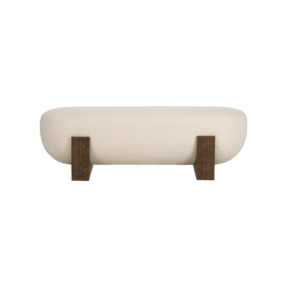 Archer White Boucle Bedroom Bench