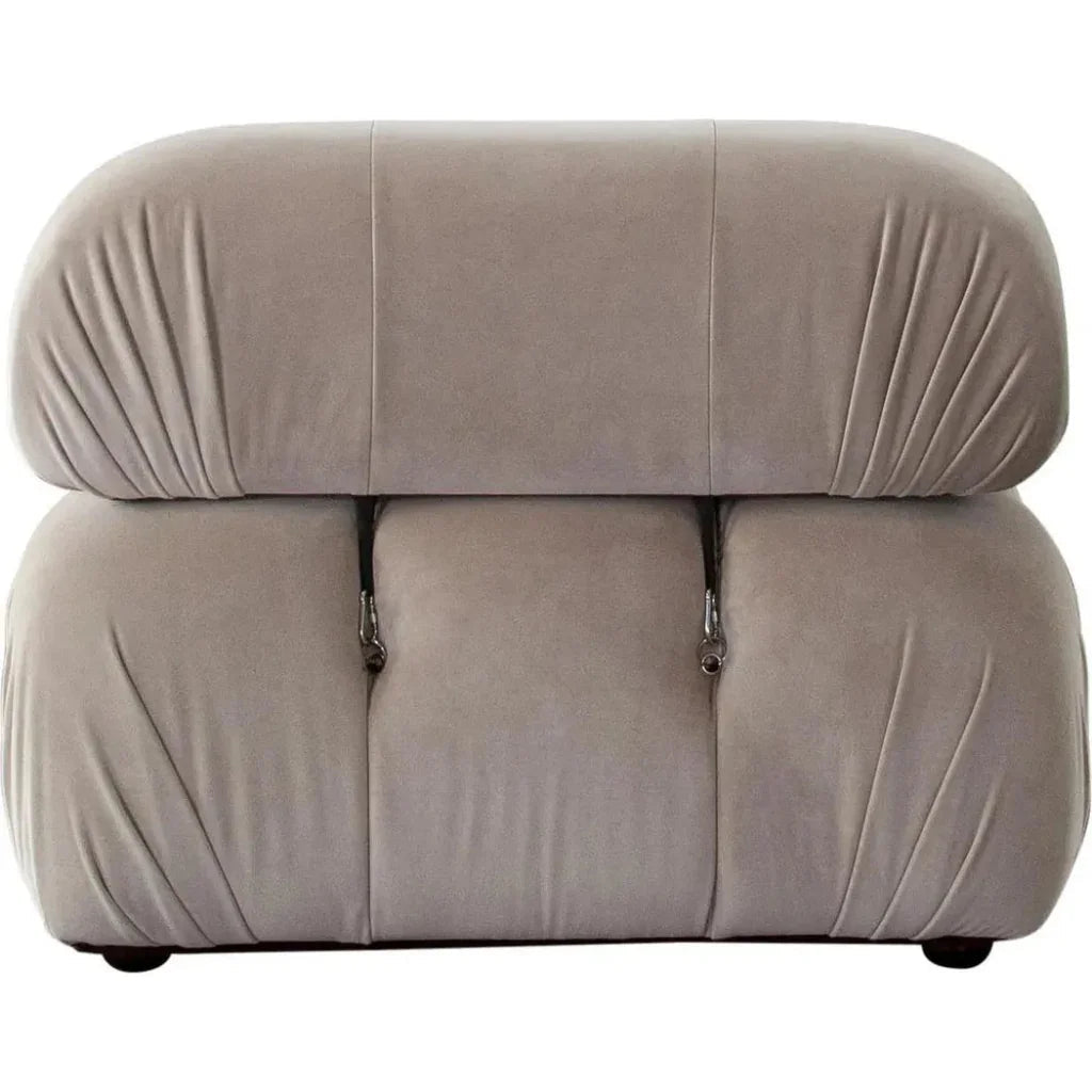 Paloma Armless Chair in Mink Tan Velvet -- view 6