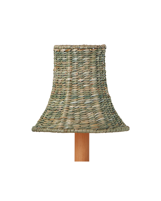 Bell Light Teal Seagrass Chandelier Shade