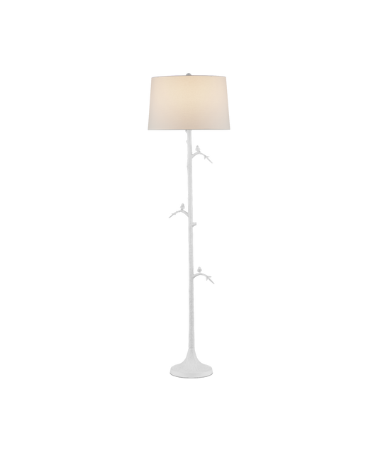 Piaf Aluminum White Floor Lamp