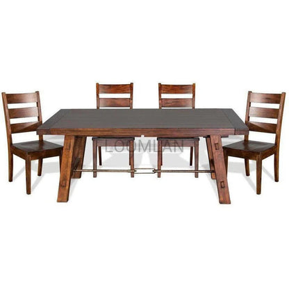 72 -106" Rustic Solid Wood Extendable Dining Table with 2 Leaves Dining Tables Sideboards and Things By Sunny D