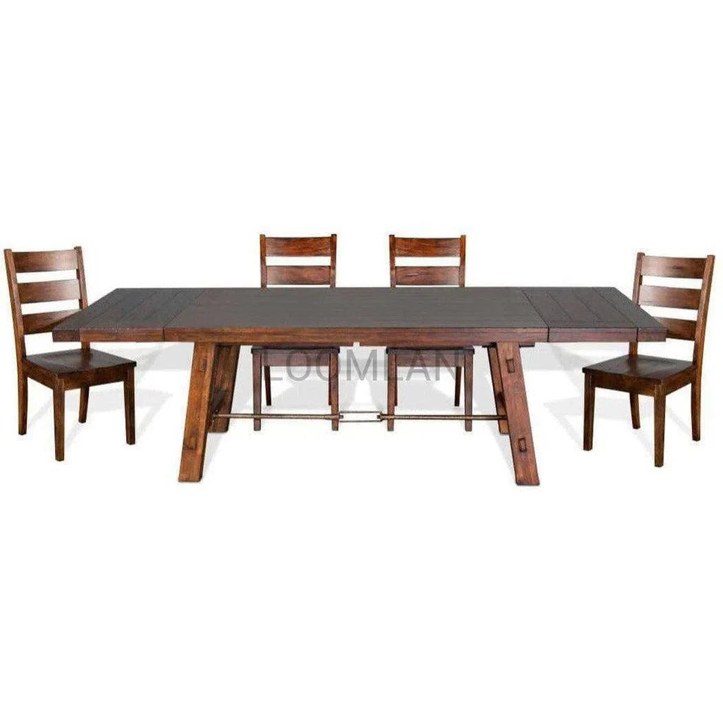 72 -106" Rustic Solid Wood Extendable Dining Table with 2 Leaves Dining Tables Sideboards and Things By Sunny D