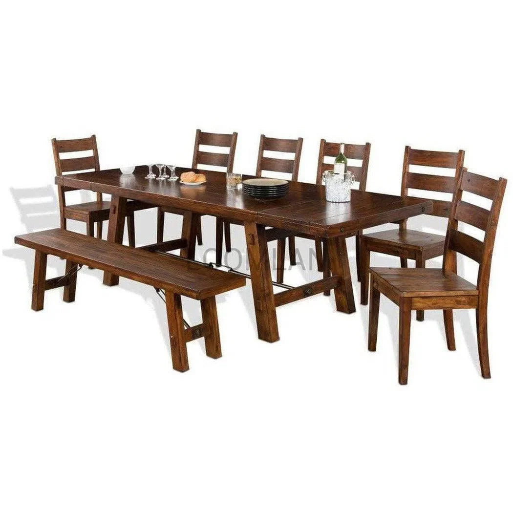 72 -106" Rustic Solid Wood Extendable Dining Table with 2 Leaves Dining Tables Sideboards and Things By Sunny D