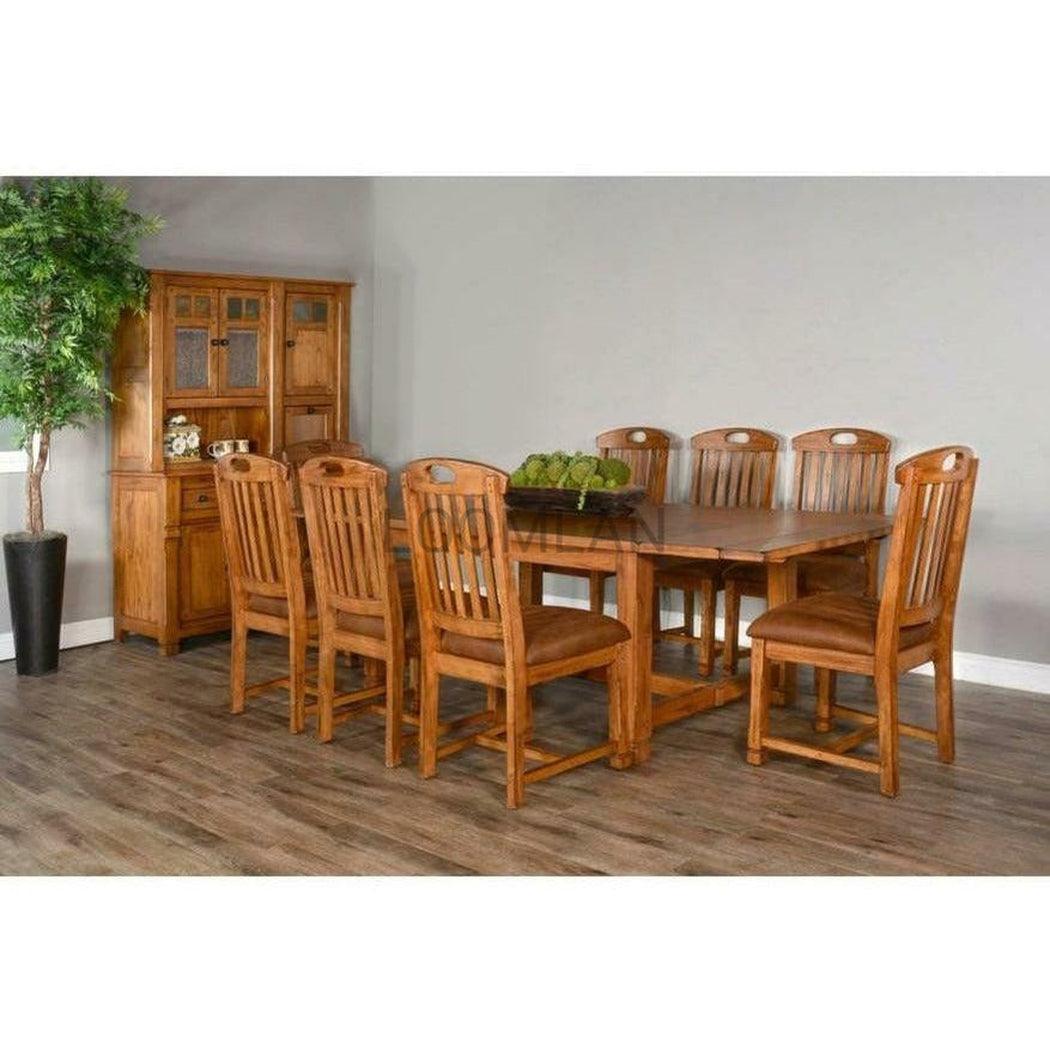 72-96" Solid Wood Black Extendable Dining Table With 2 Leaves Dining Tables Sideboards and Things By Sunny D