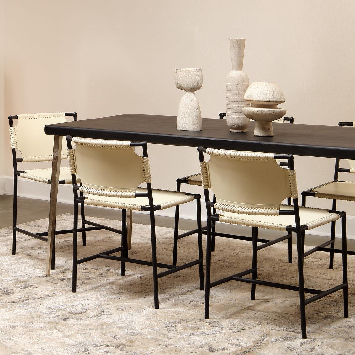 72" Wood Top Metal Base Dining Table for 6 Dining Tables Sideboards and Things By Jamie Young