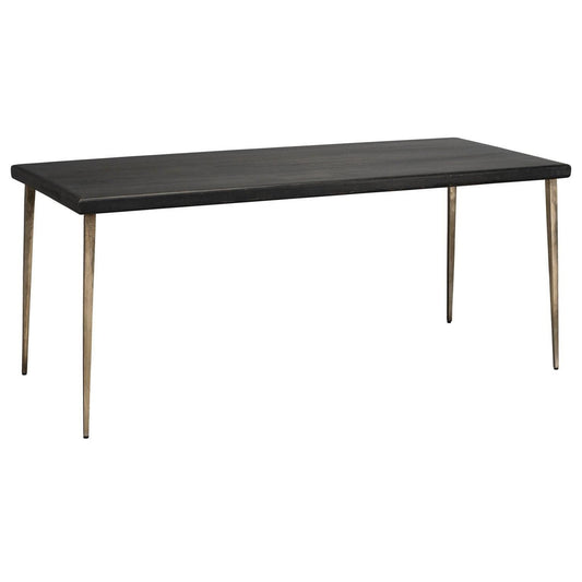 72" Wood Top Metal Base Dining Table for 6 Dining Tables Sideboards and Things By Jamie Young