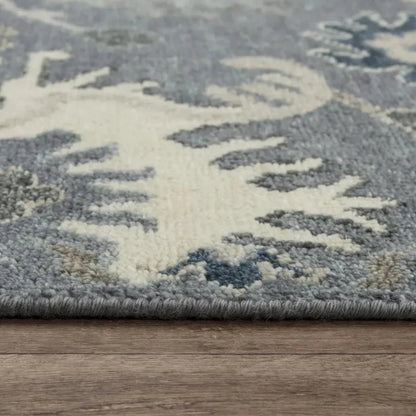 Clep Floral Gray Large Area Rugs For Living Room - LOOMLAN - LOOMLAN - Area Rugs