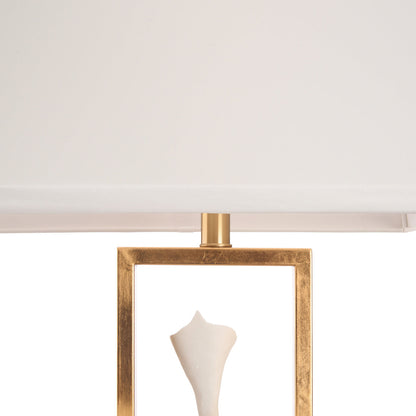 Chelsea House Cain Calla Lily Metal Golden Table Lamp