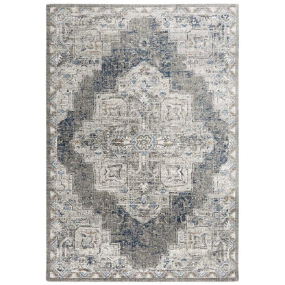 Alma Medallion Dark Gray Large Area Rugs