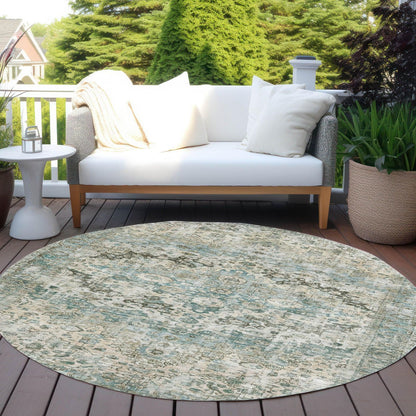 Jaelien Green Washable Indoor-Outdoor Rug
