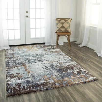 Beba Abstract Light Gray Large Area Rugs -- gray