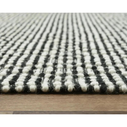 Buza Geometric Black Living Room Rug - LOOMLAN - LOOMLAN - Area Rugs