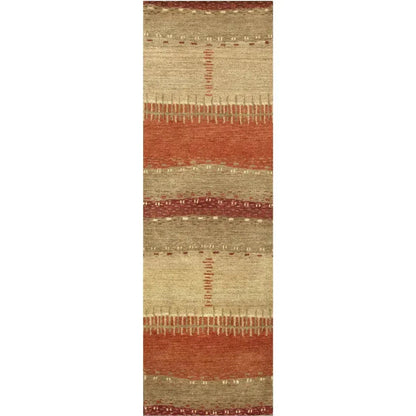 Burh Wool Red Hallway Kitchen Runner Rug