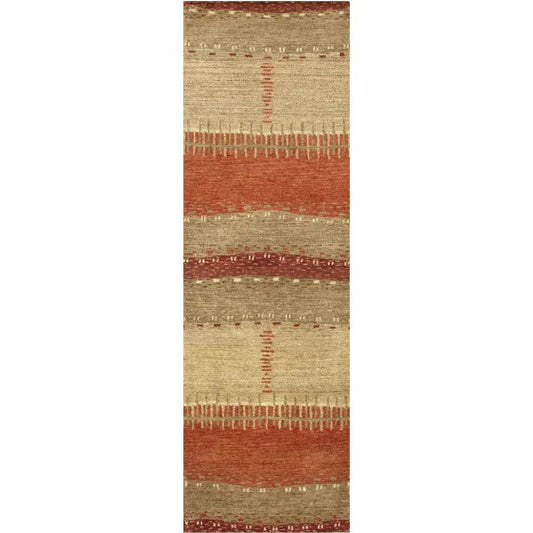 LOOMLAN Burh Wool Red Hallway Kitchen Runner Rug