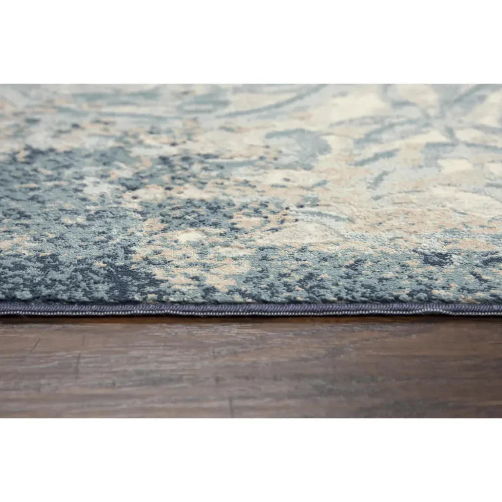 Born Scroll Blue Kitchen Hallway Runner Rug - LOOMLAN - LOOMLAN - Area Rugs