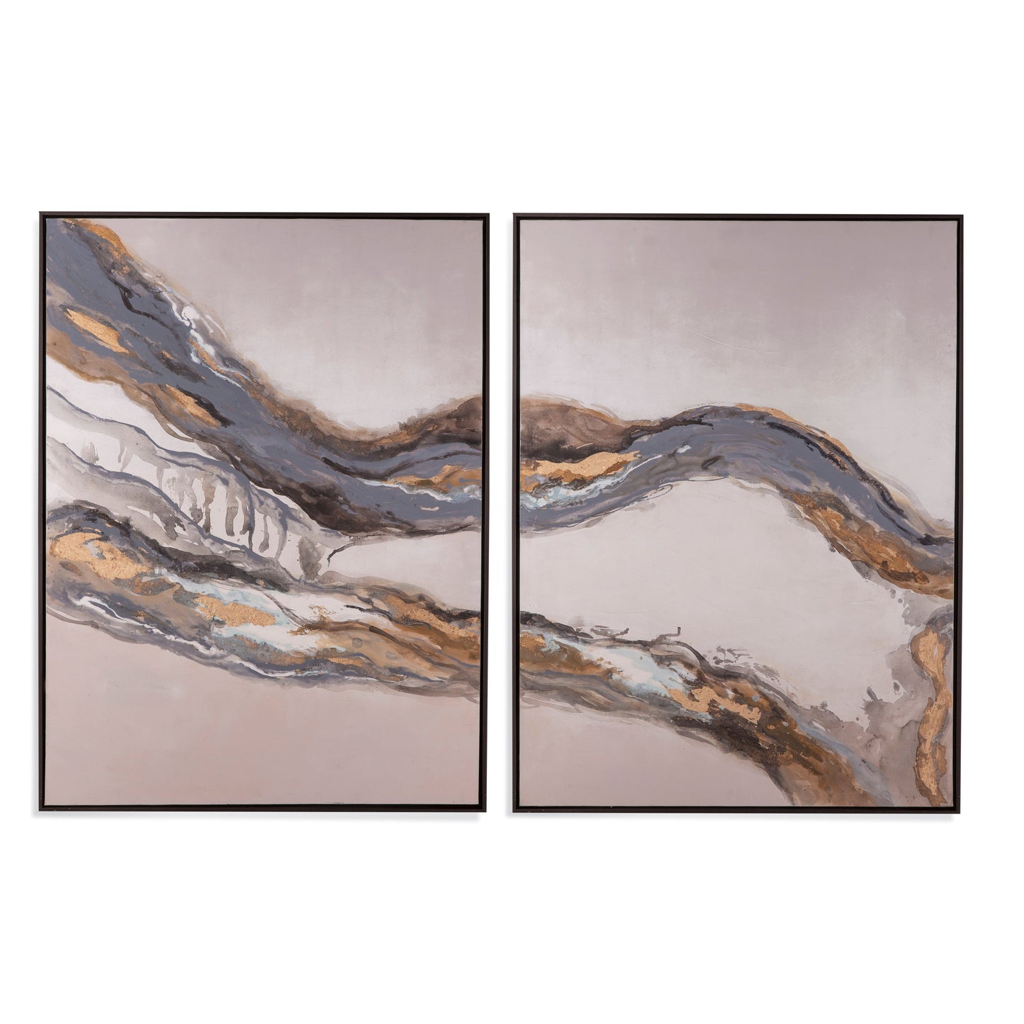 Acrylic Painted Desert Landscape Multicolor Wall Art (Set of 2)