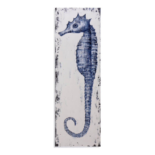 Sea Horse II Blue Wall Art