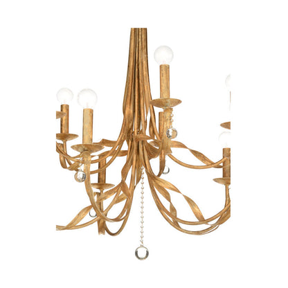 Reed Gold Crystal Design Chandelier