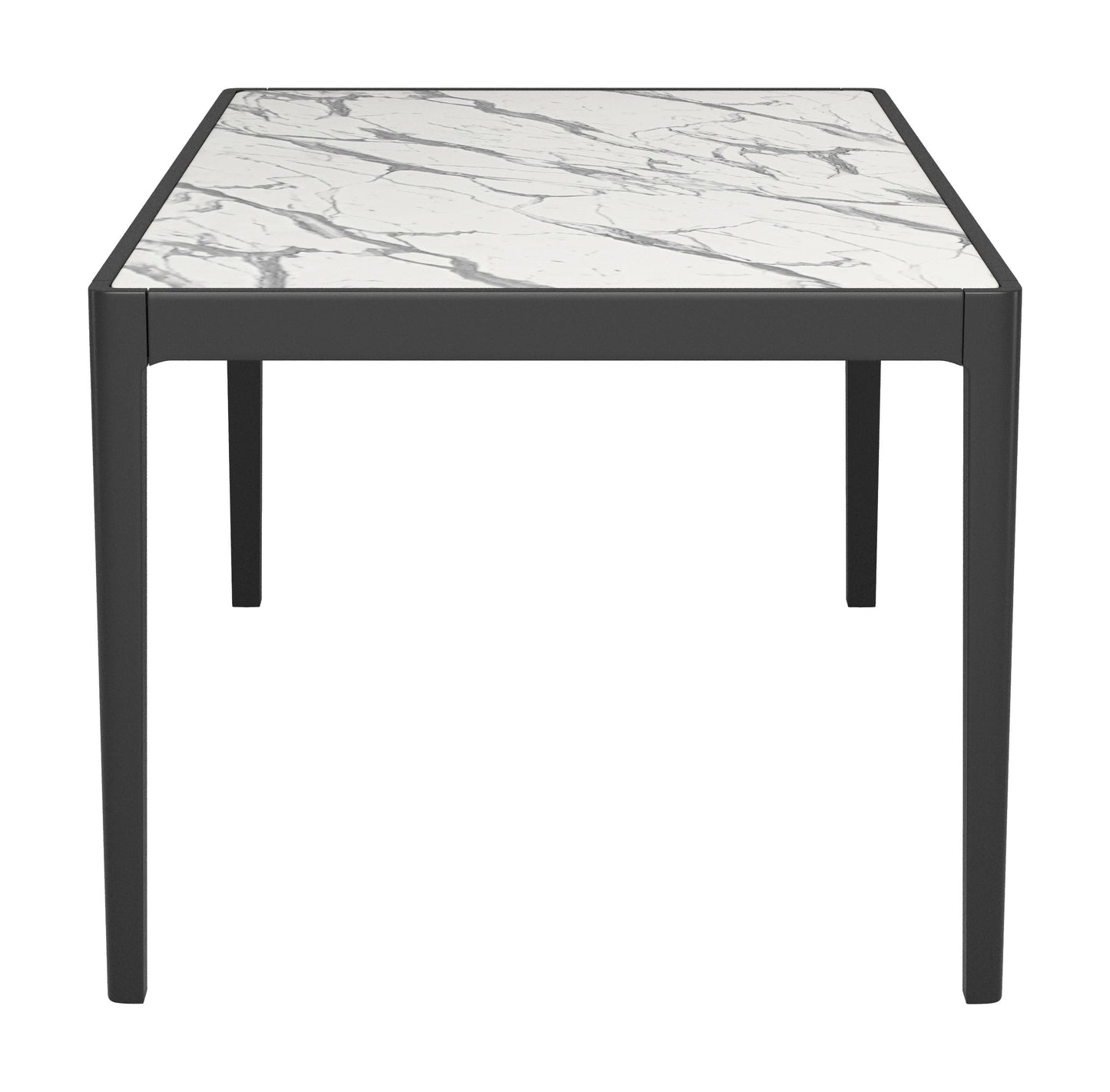 Tokai White Stone and Wood Rectangular Dining Table