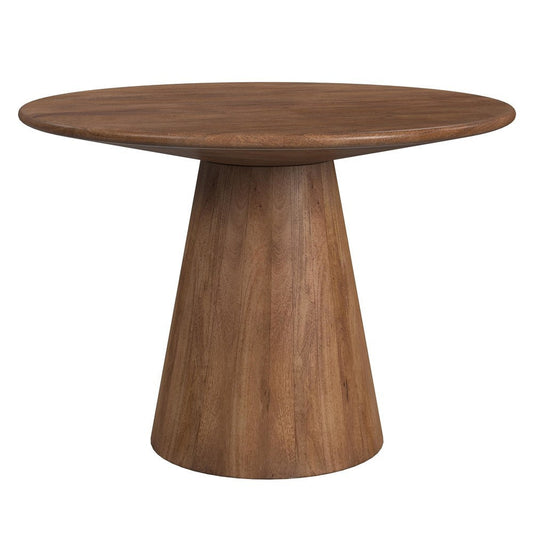 Raynor Mango Wood and Resin Brown Round Dining Table