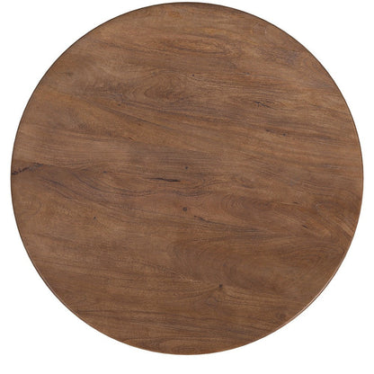 Raynor Mango Wood and Resin Brown Round Dining Table