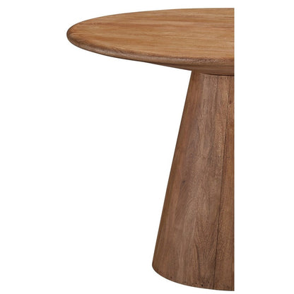 Raynor Mango Wood and Resin Brown Round Dining Table