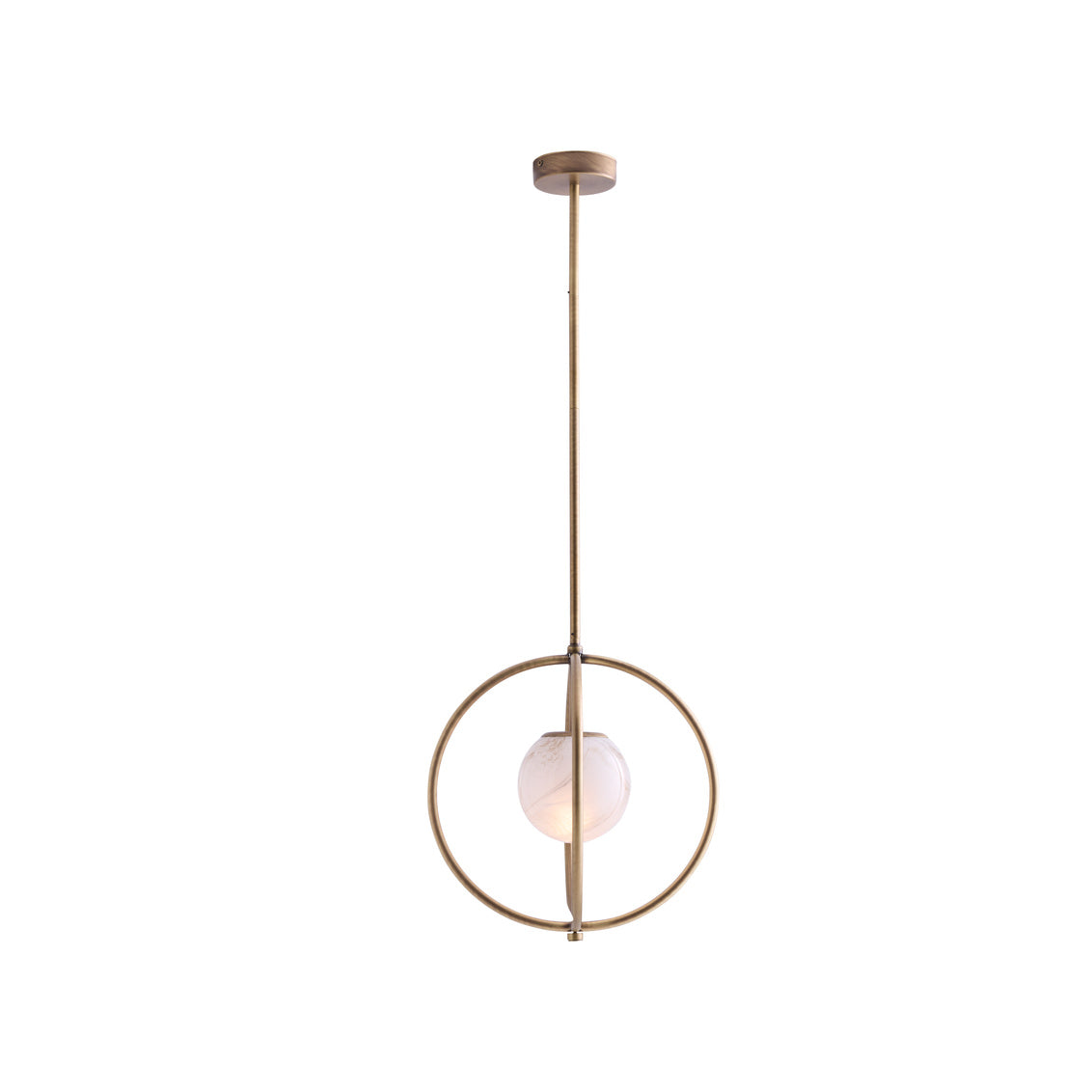Wildwood Donata Sculptural Brass Cage Golden Pendant