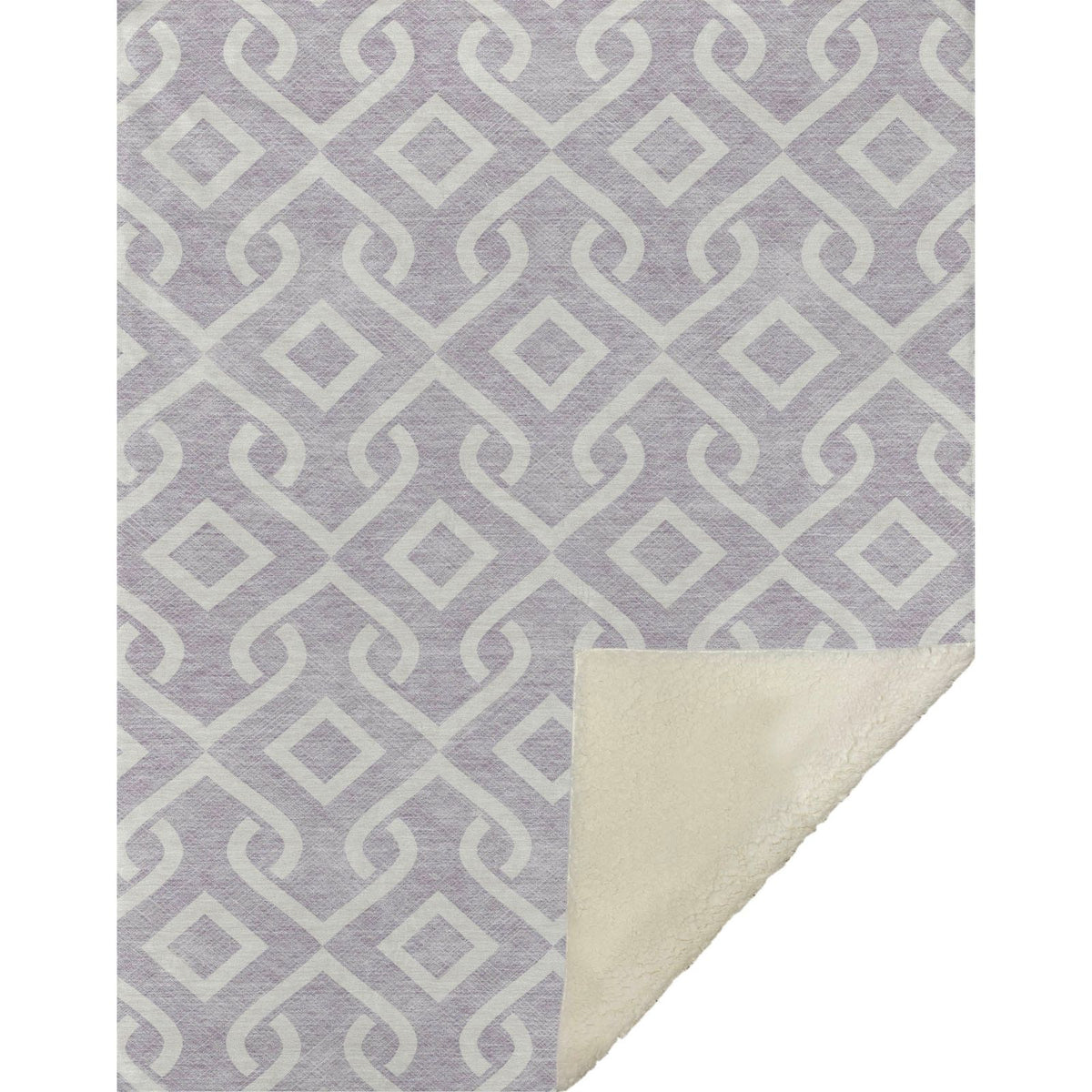 Offset Stripes Lavender Washable Indoor-Outdoor Rug