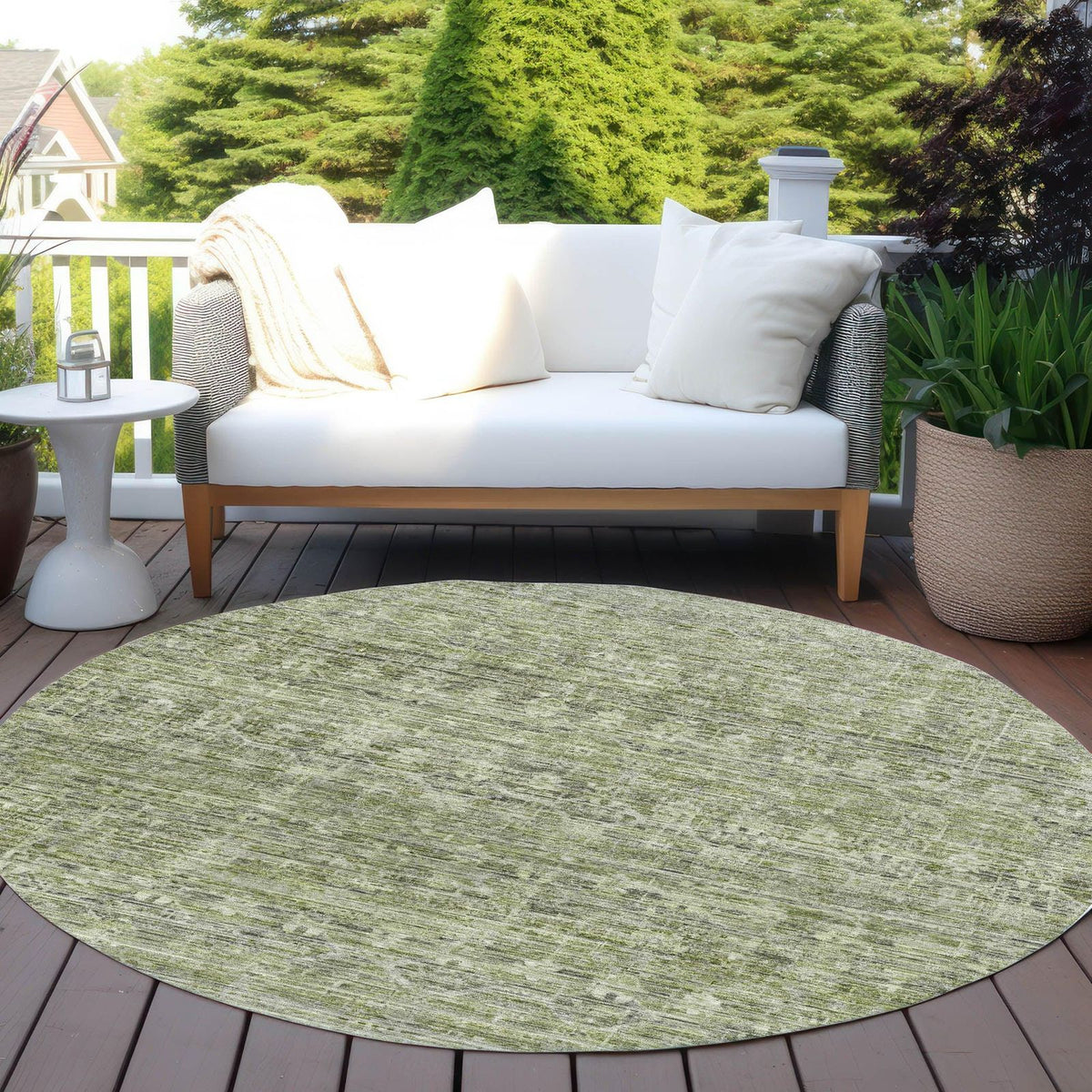 Irion Green Washable Indoor-Outdoor Rug