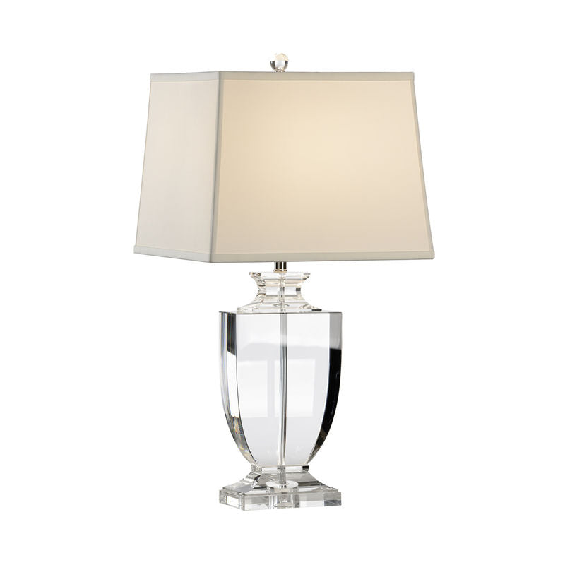 Chelsea House Durham Linen Shade Crystal Table Lamp