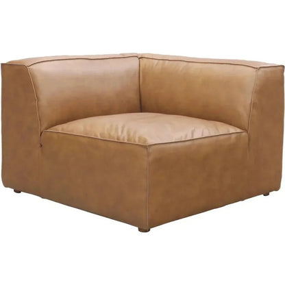Form Tan Modular Leather Corner Chair Modular Component