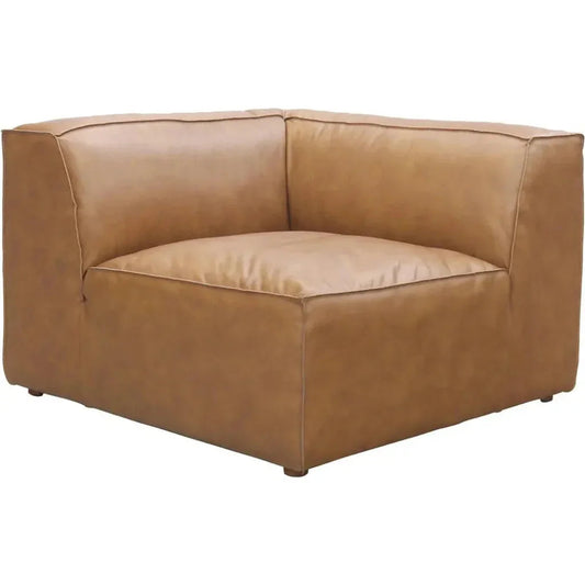 Form Tan Modular Leather Corner Chair Modular Component