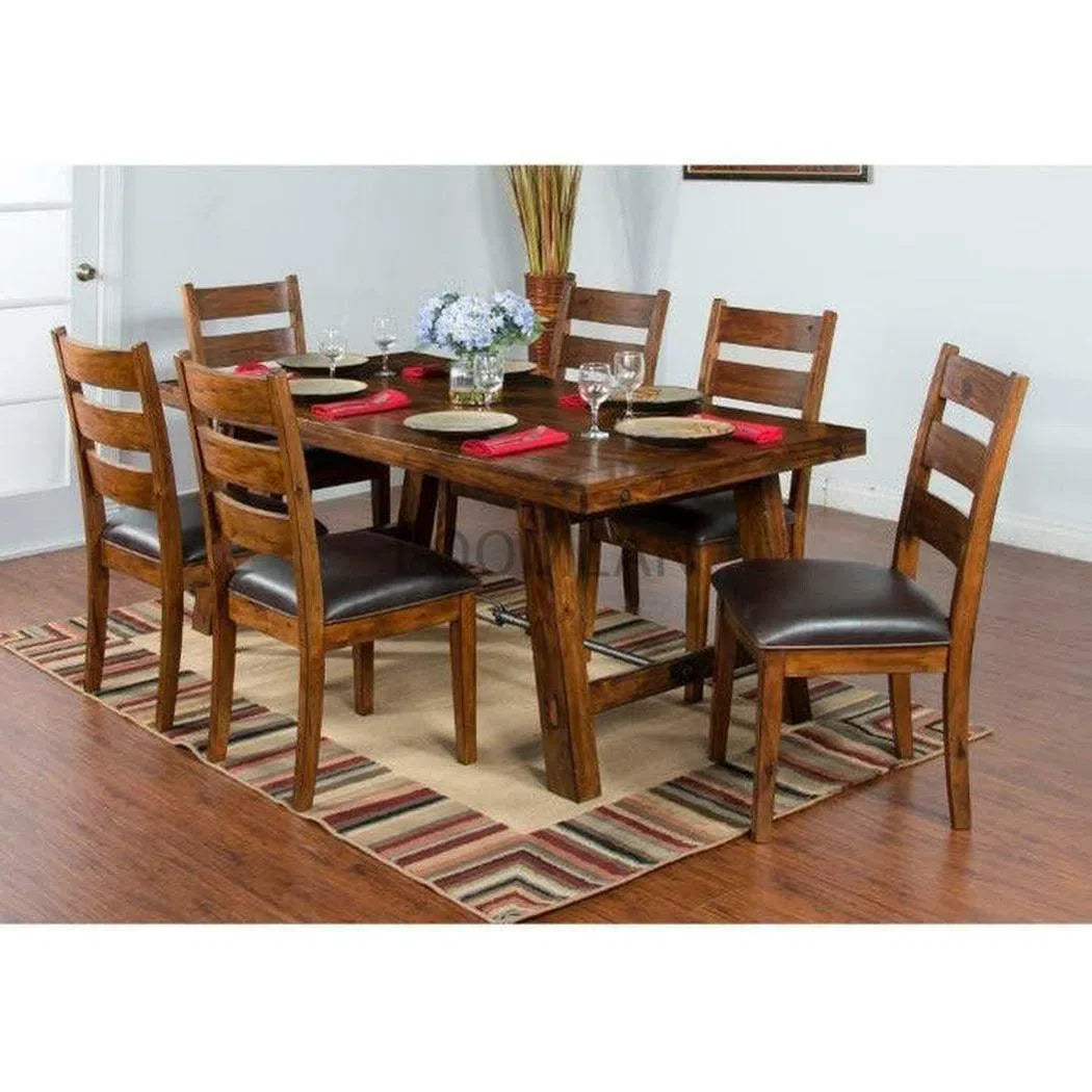 74" Rustic Solid Wood Rectangle Dining Table for 6 or 8 Dining Tables Sideboards and Things By Sunny D