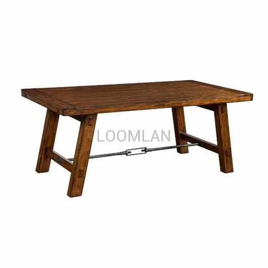 74" Rustic Solid Wood Rectangle Dining Table for 6 or 8 Dining Tables Sideboards and Things By Sunny D