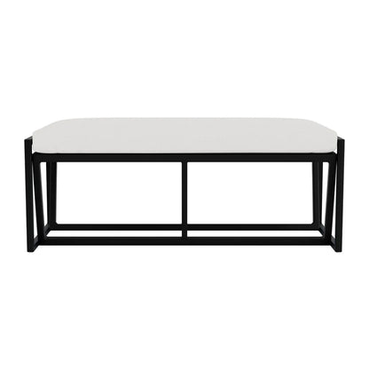 Summit Aluminum Frame Outdoor Loveseat Ottoman-Outdoor Benches-Lloyd Flanders-Sideboads And Things