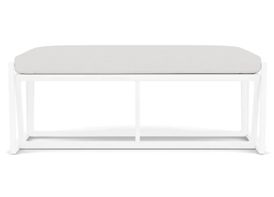 Summit Aluminum Frame Outdoor Loveseat Ottoman-Outdoor Benches-Lloyd Flanders-Sideboads And Things