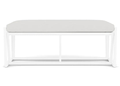 Summit Aluminum Frame Outdoor Loveseat Ottoman-Outdoor Benches-Lloyd Flanders-Sideboads And Things