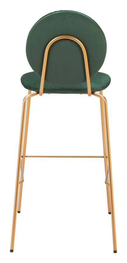 Odessa Green and Gold Barstool (Set of 2)