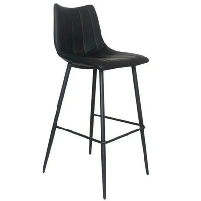 Matte Black Contemporary Barstool (Set of 2)