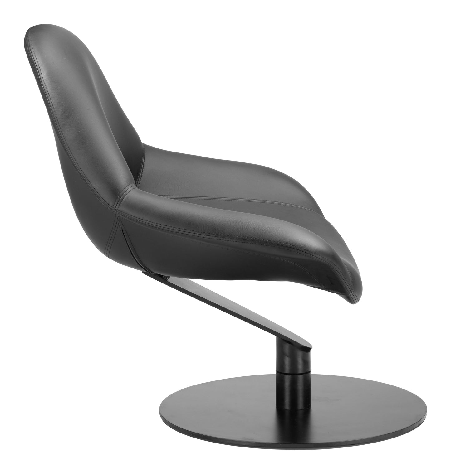 Poole Wood and Steel Black Armless Accent Chair