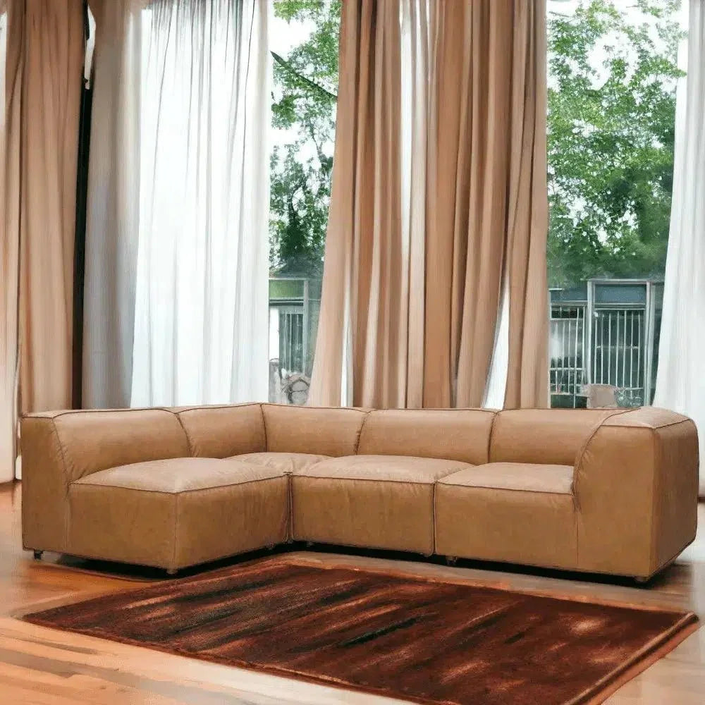 Form Tan Modular Sectional Couch 4PC Convertible -- view 12