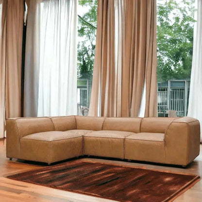 Form Tan Modular Sectional Couch 4PC Convertible -- view 12