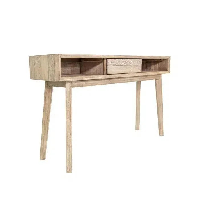 Wood Wood Base Color Slim Console Sofa Table Shelves -- view 11