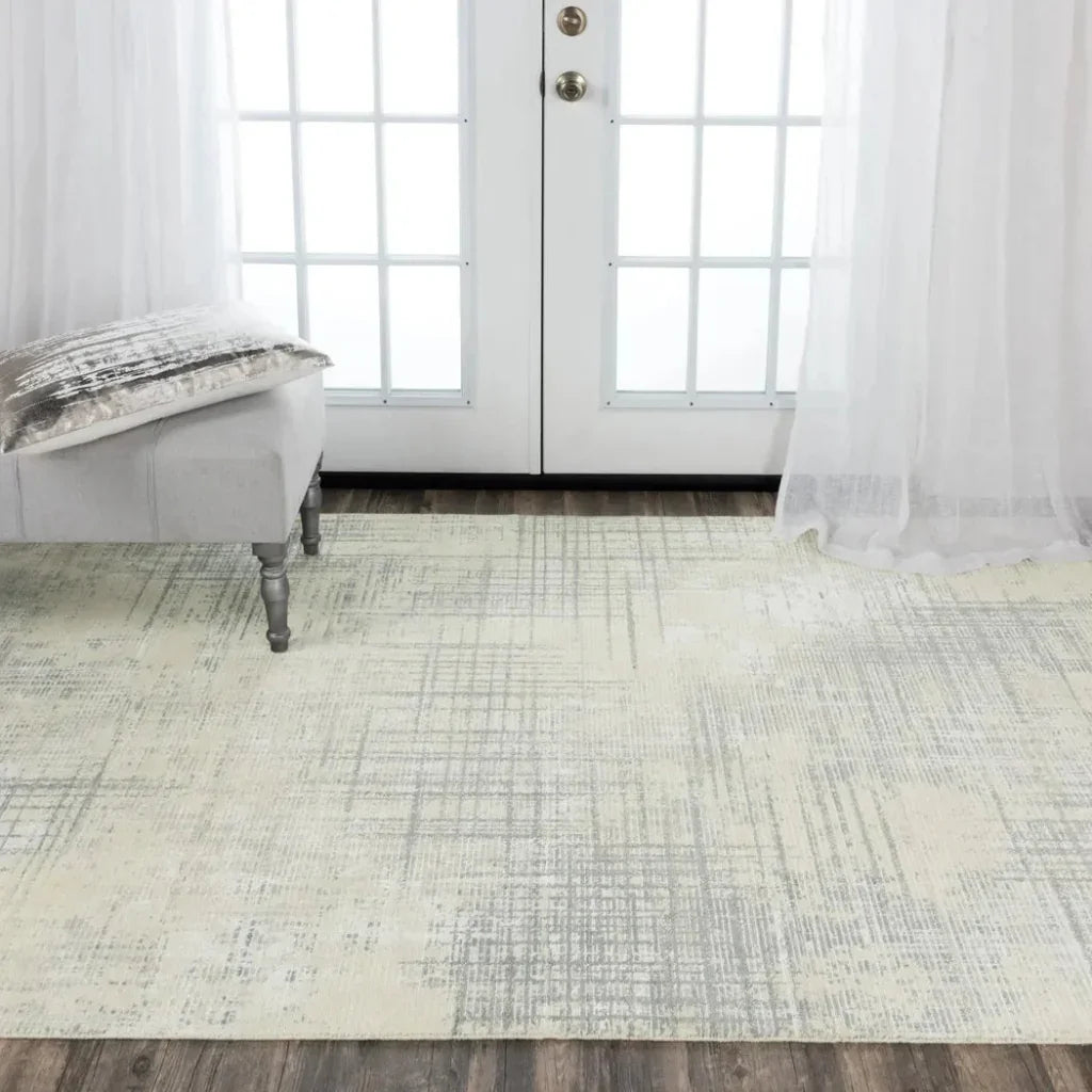 Dita Abstract Cream Large Area Rugs For Living Room -- cream