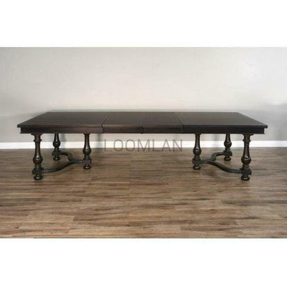 76-112" Large Black Wooden Extendable Dining Table Seats 10 Dining Tables Sideboards and Things By Sunny D