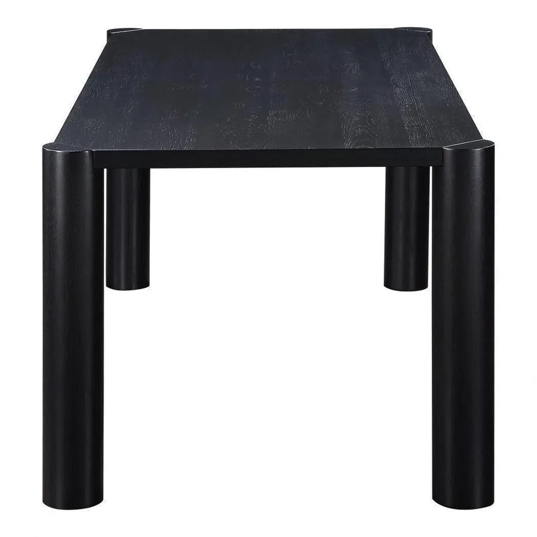 76" Solid Oak Wood Black Rectangular Post Dining Table Dining Tables LOOMLAN By Moe's Home